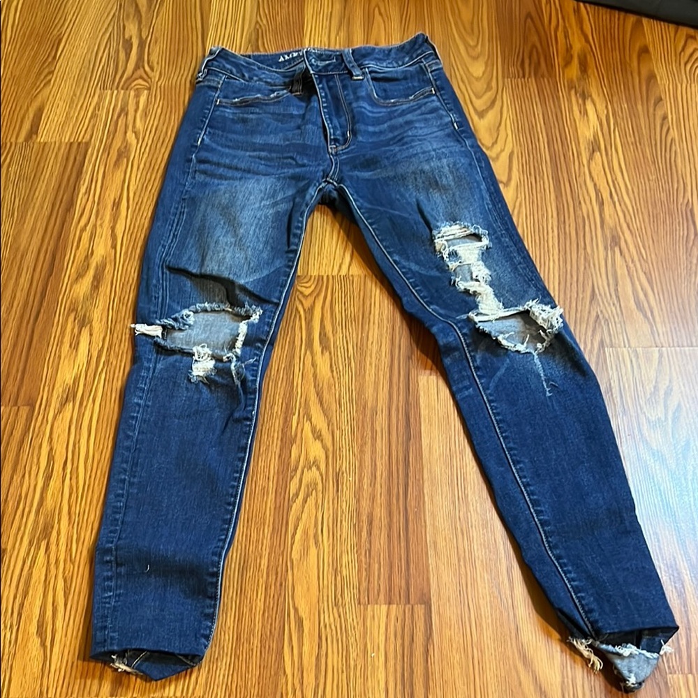 American Eagle Blue Jogging Jeans Size 2